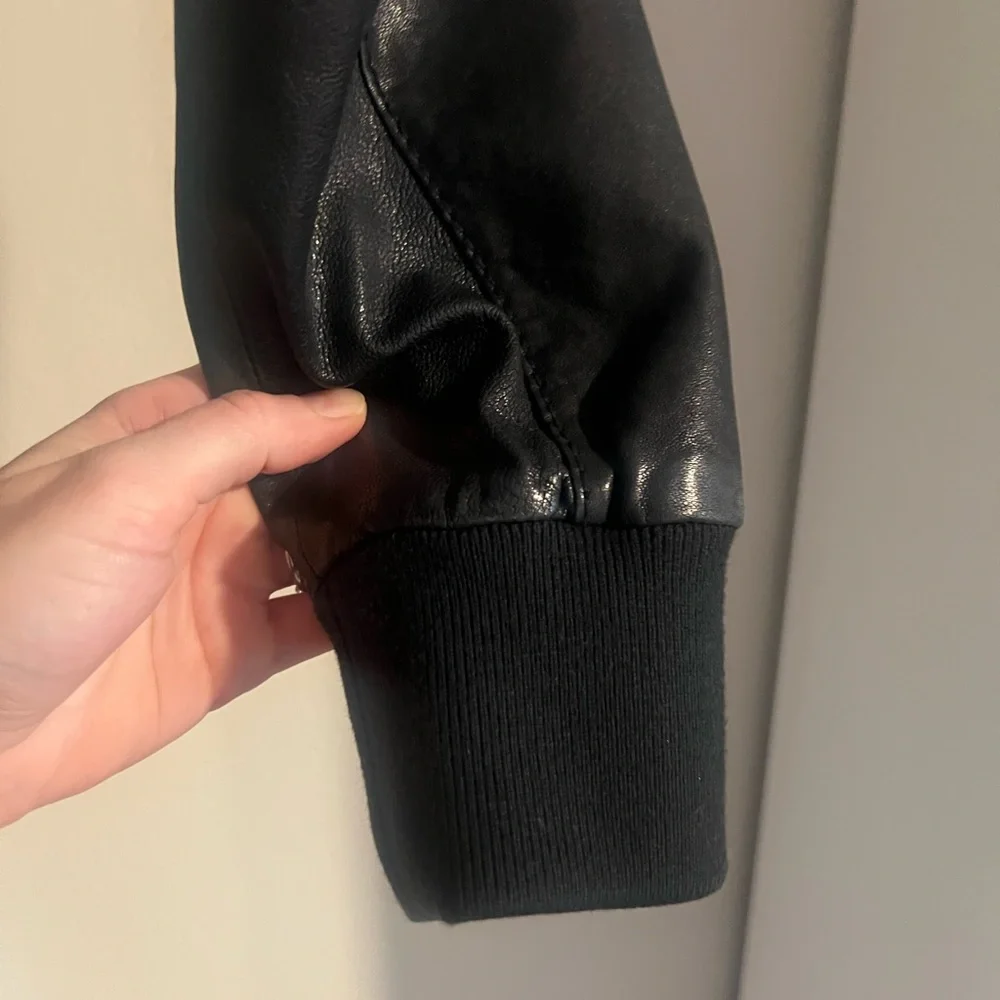 Mackage Black Leather Jacket - Picture 3 of 9